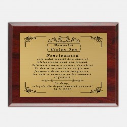 Placheta din lemn si aluminium (tip tablou) personalizata model 7 Placheta din lemn si aluminium (tip tablou) personalizata model 7